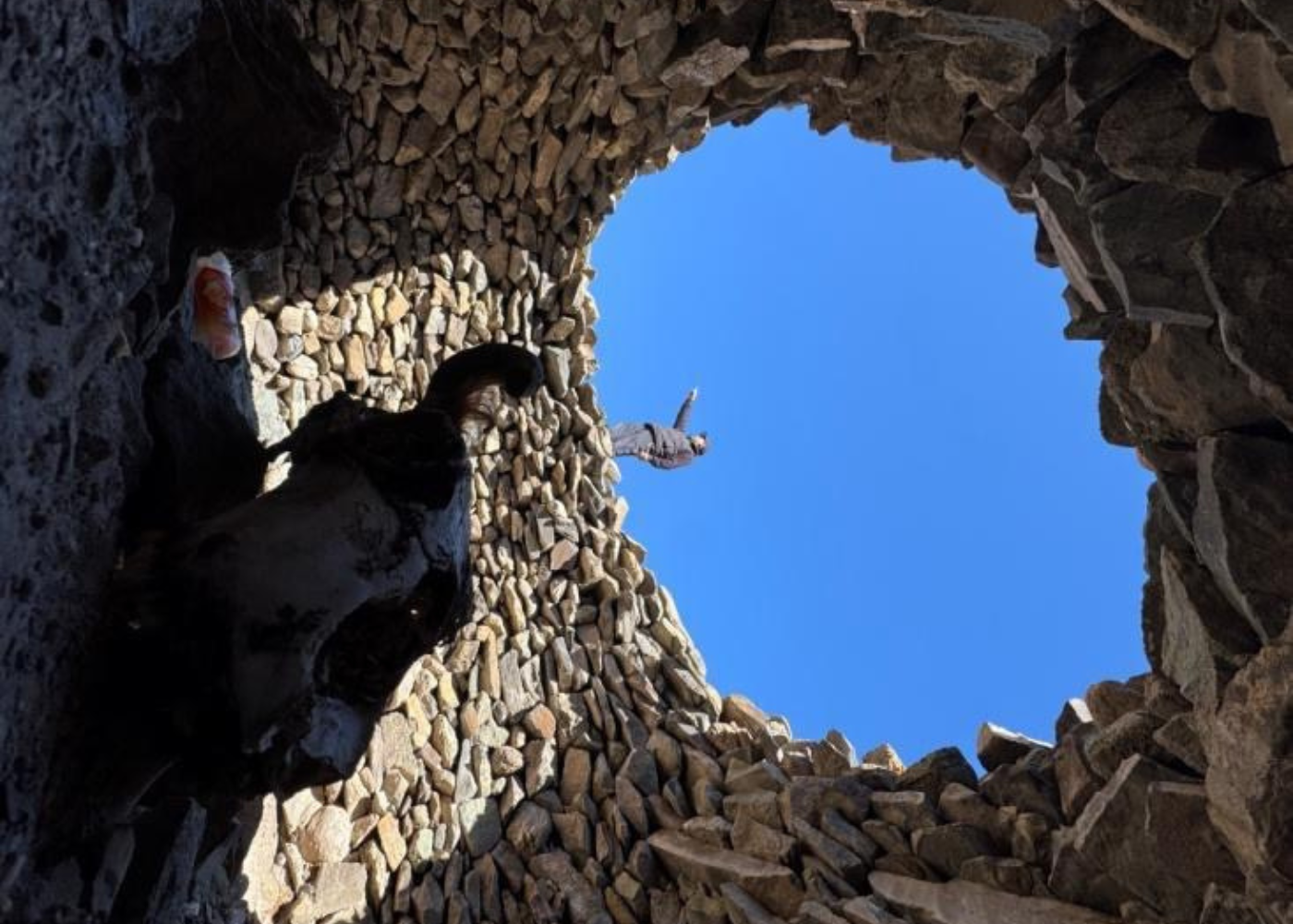 A traditional stone Shang-Dong wolf trap in Ladakh