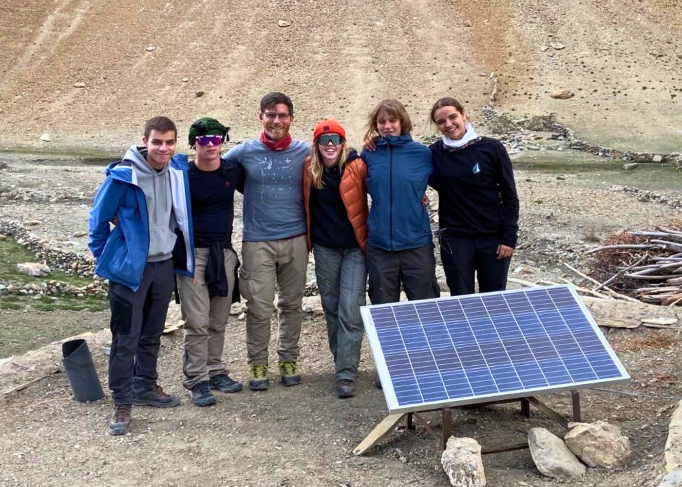 Installing solar panels to bring clean energy to the village Installing solar panels to bring clean energy to the village
