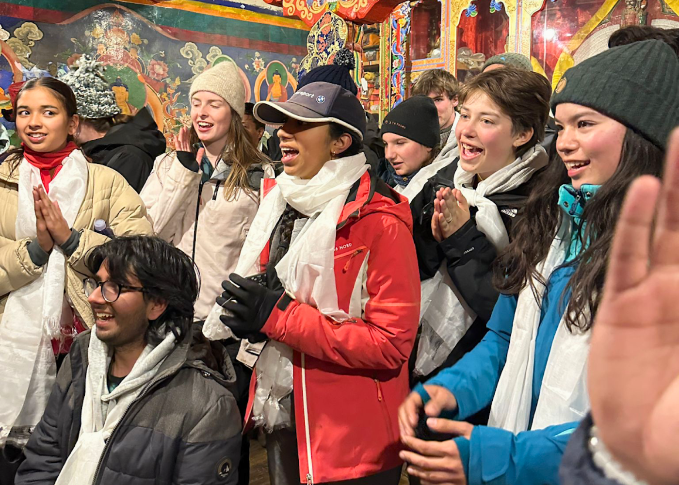 Celebrating with traditional song and dance Celebrating with traditional song and dance