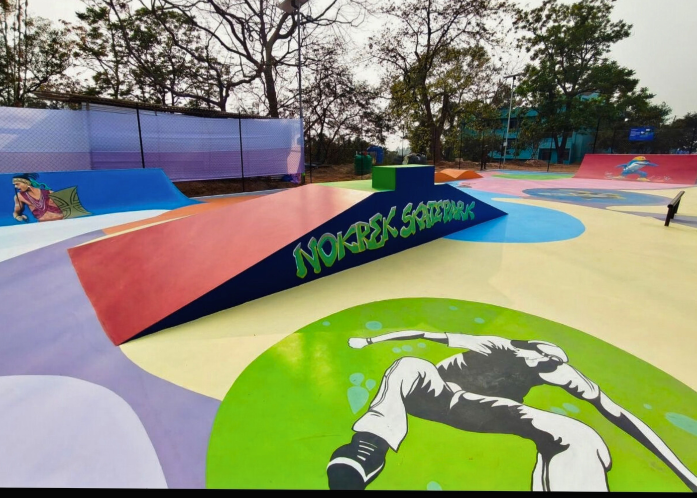 A closeup view of Skatepark in Tura