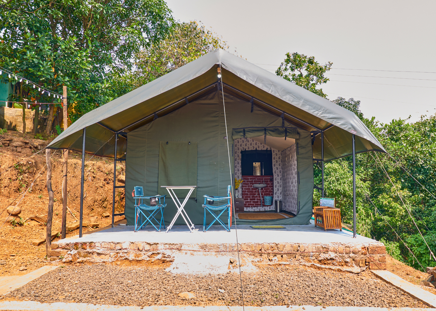 Murshet Nature Camp set up in 2024 in the Bhandardara region