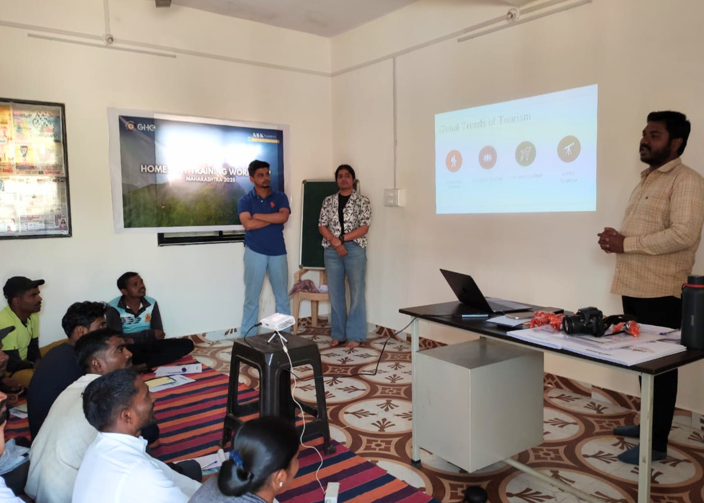 Participants learning about current tourism trends during the Advanced Homestay Training